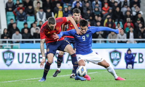 Футболдан Испанияның жастар құрамасы Өзбекстанмен тең ойнады 