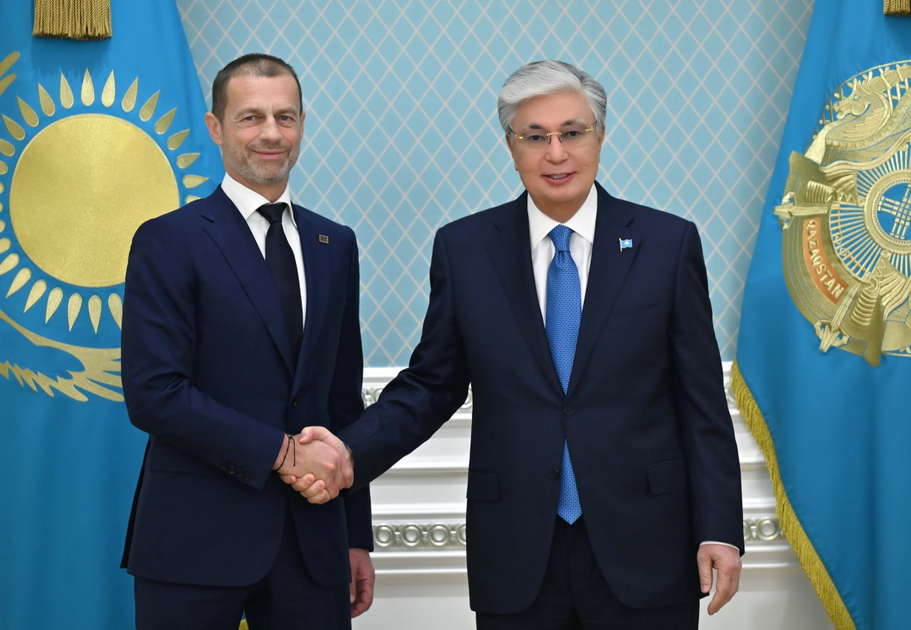 Қасым-Жомарт Тоқаев Қазақстанда УЕФА президентін қабылдады